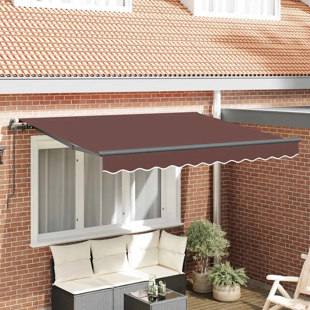 vidaXL Tenda Retrattile Marrone 250 x 200 cm Poliestere e Alluminio