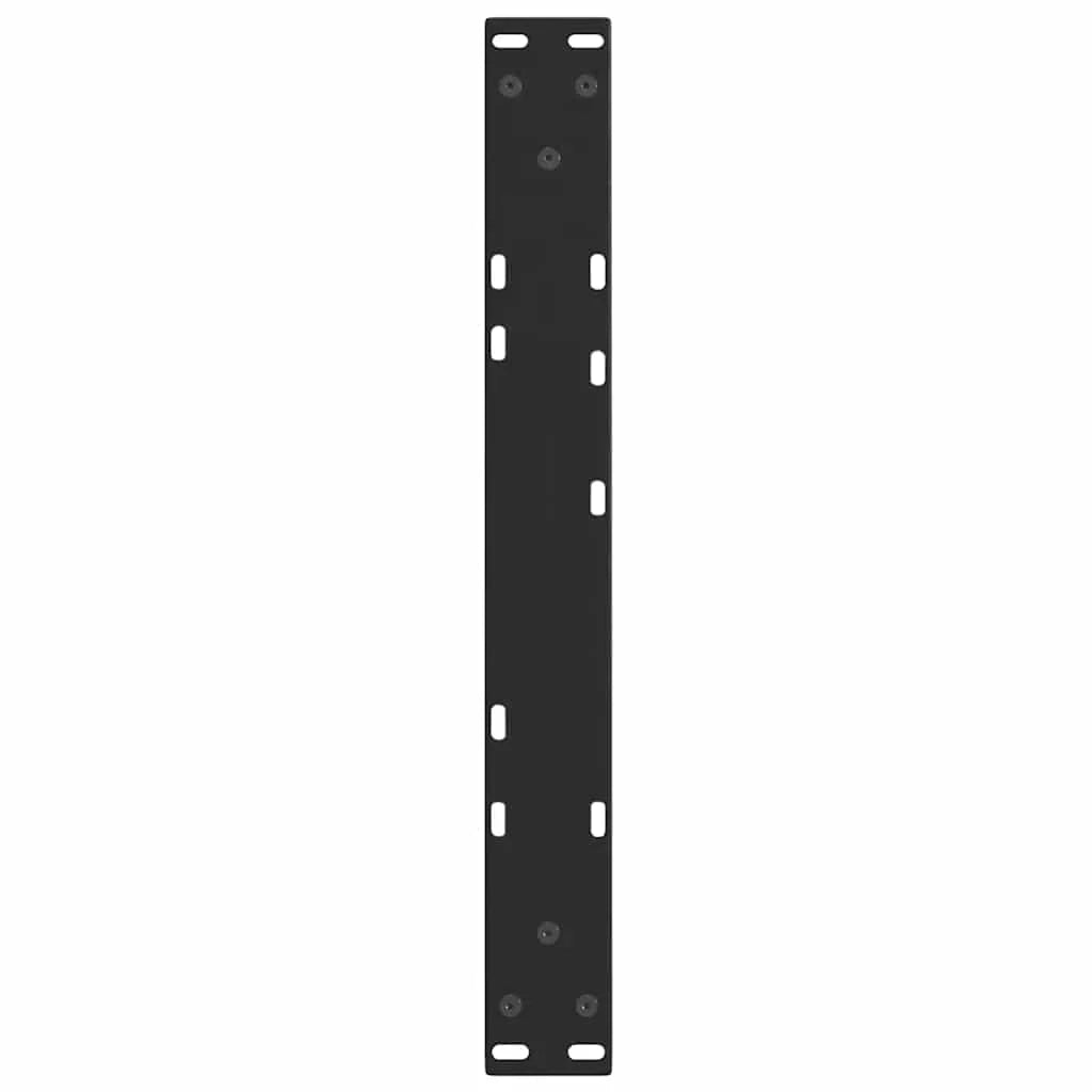 Set di 2 gambe per tavolino da caffè a forma di V 60 x 30-31,3 cm con piedini regolabili design moderno acciaio nero 02_0056900