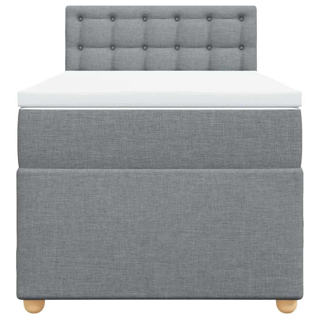 Giroletto a Molle con Materasso Grigio Chiaro 80x200 cm Tessuto 3288821