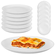 Set di 6 piatti piani KADAX da 26,5 cm in vetro, grandi e scanalati