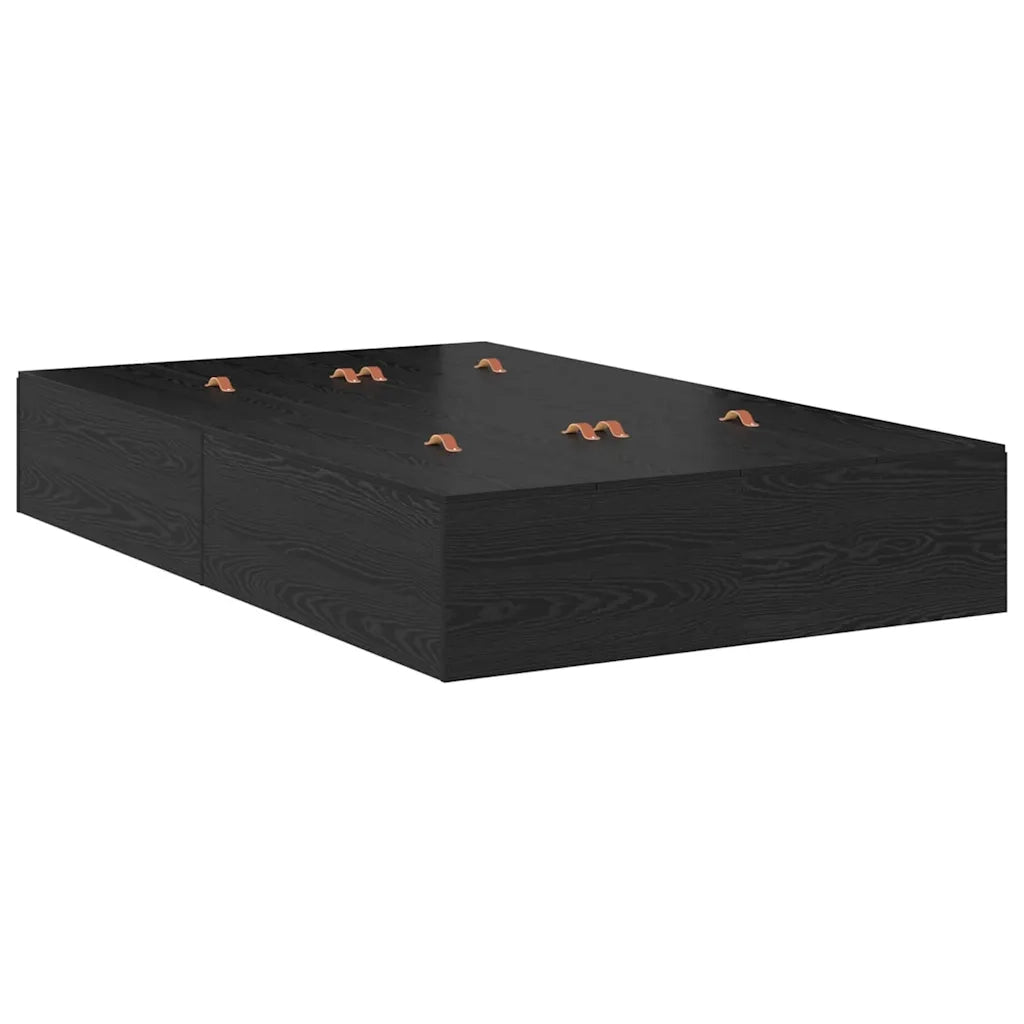 Struttura letto con contenitore Rovere Nero 120 x 190 cm 3335422