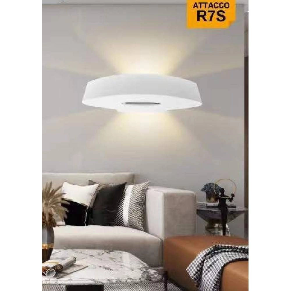 Trade Shop - Applique Parete Gesso Ip20 Doppia Emissione Verniciabile Led Attacco R7s Gs-e75 -