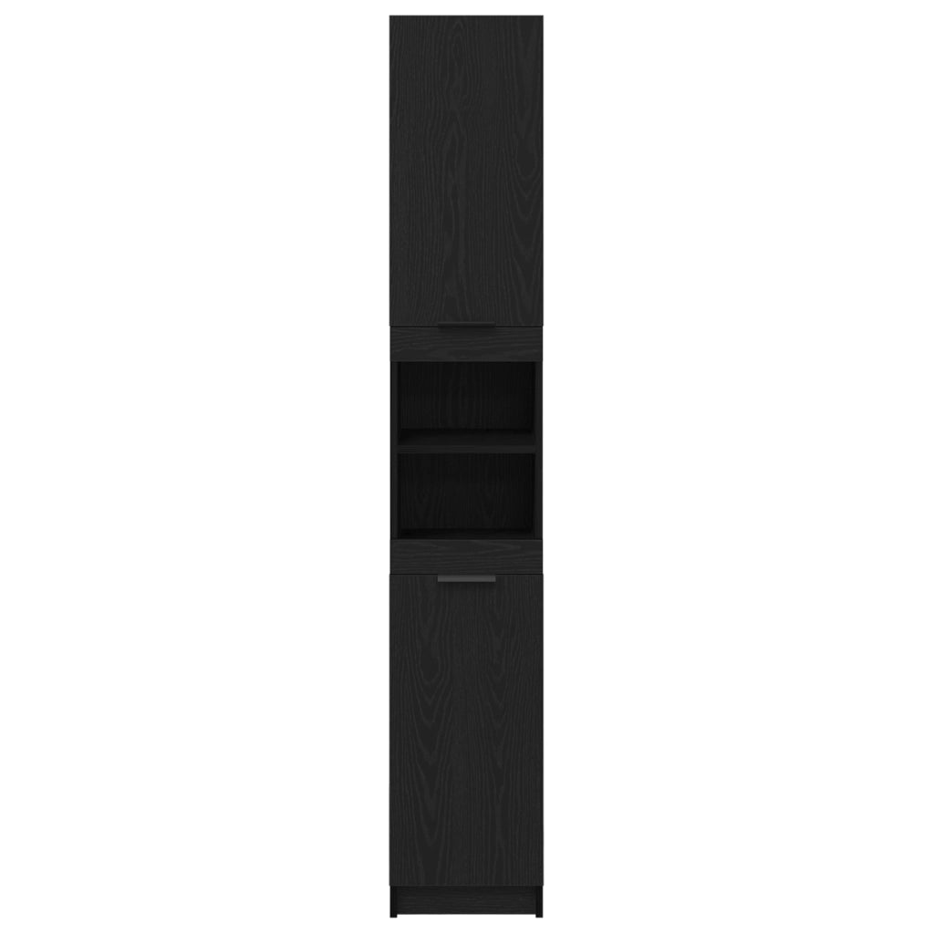 Mobile da bagno in rovere nero  - 32x34x188,5 cm