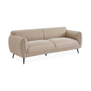 Divano in tessuto con gambe in metallo, 3 posti, beige