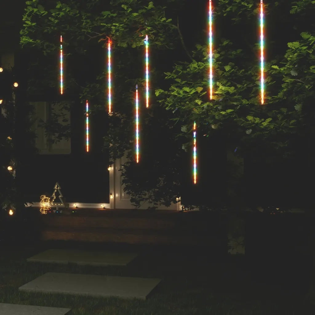 Luci Meteoriche 8 pz 50 cm Colorate 288 LED Interni Esterni 328558
