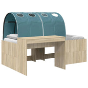 Letto con Tunnel 3 pz Rovere Sonoma e Azzurro Legno multistrato 3423648