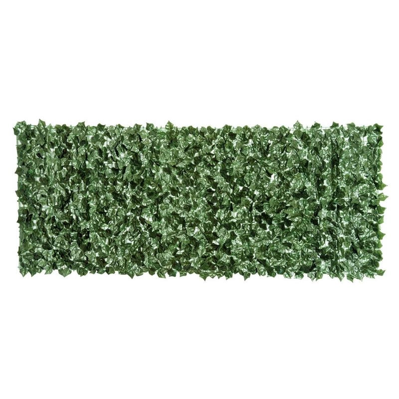 ROTOLO DI SIEPE ARTIFICIALE PER BALCONE CON FOGLIE 240X100 CM VERDE SCURO