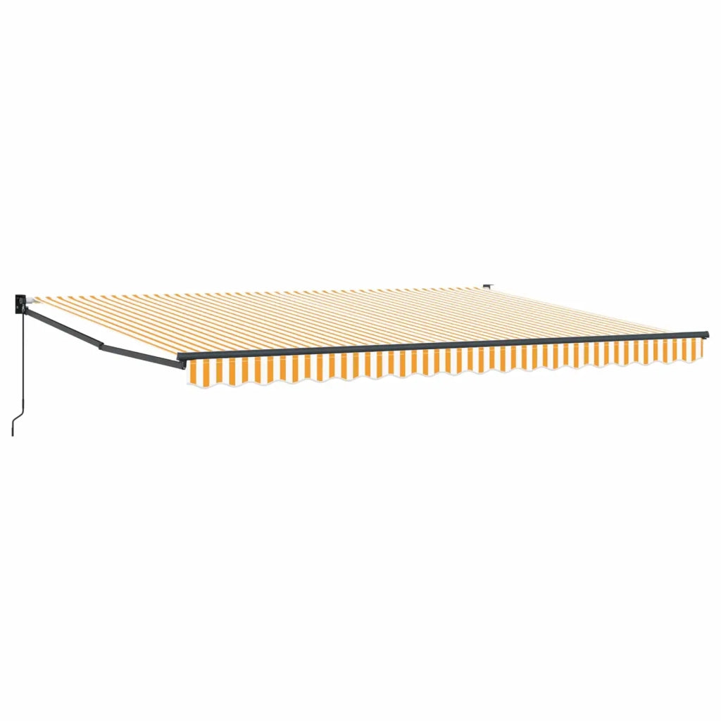 Tenda retrattile-Tenda parasole per balcone Giallo e bianco 4 x 2 m 468934