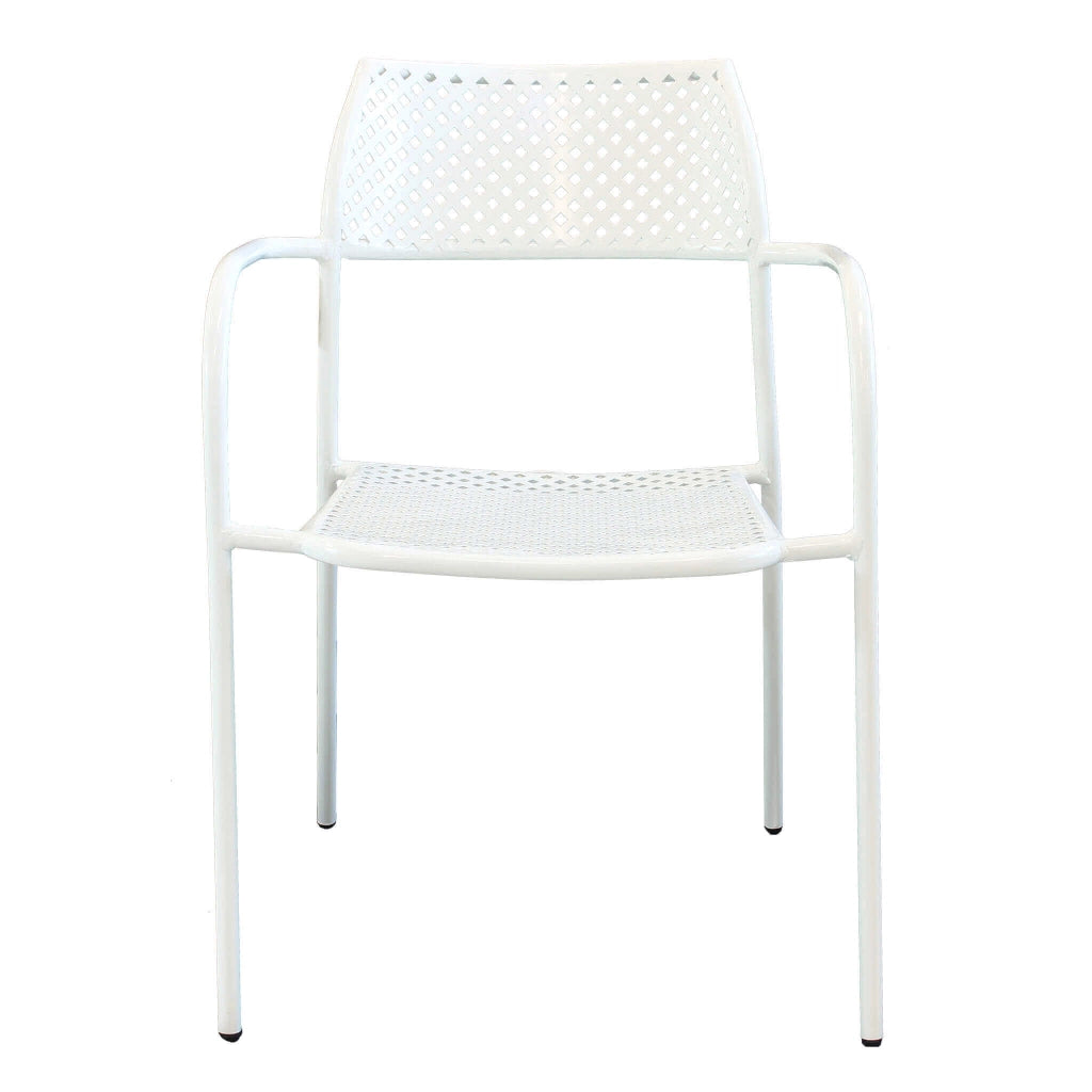 Poltrona da Giardino Impilabile in Acciaio cm 56x56x78 - MATHEW