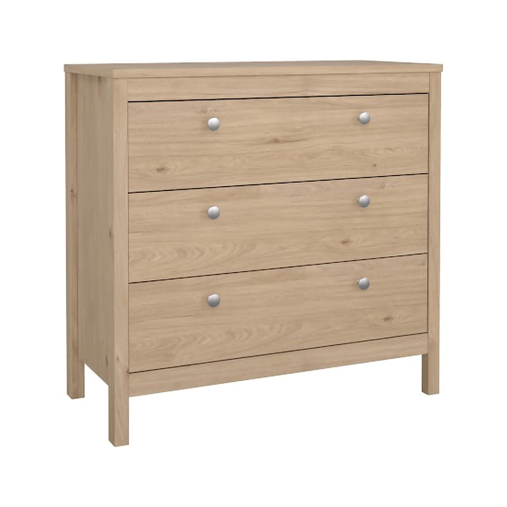 Cassettiera Sagar, Settimino multiuso, Comò camera da letto, Mobile con cassetti, 82x38 h80 cm, Rovere