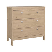 Cassettiera Sagar, Settimino multiuso, Comò camera da letto, Mobile con cassetti, 82x38 h80 cm, Rovere
