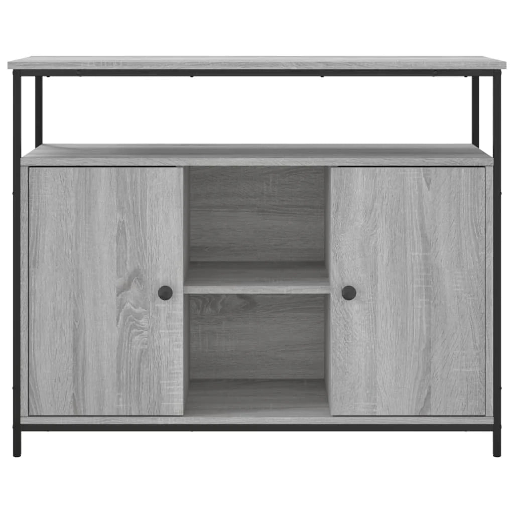 Buffet credenza cassettiera armadio mobile contenitore organizer cucina soggiorno rovere Sonoma 100 x 35 x 80 cm legno ingegnerizzato grigio 02_0036252