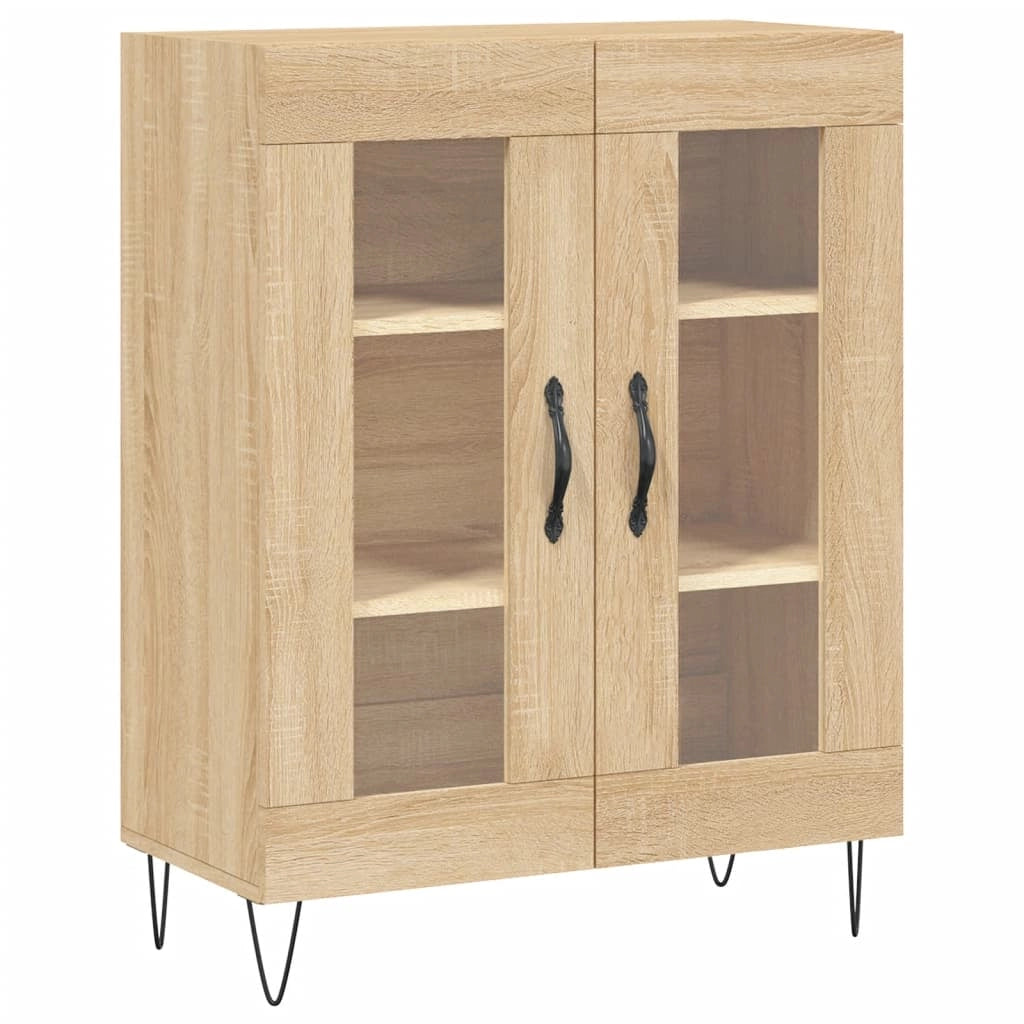 Buffet credenza cassettiera armadio mobile contenitore organizer cucina soggiorno rovere Sonoma 69,5 x 34 x 90 cm legno ingegnerizzato marrone 02_0031639