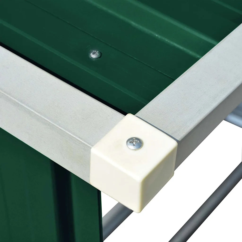 Capannone da Giardino in Acciaio Zincato 163x83x154 cm Verde 47089