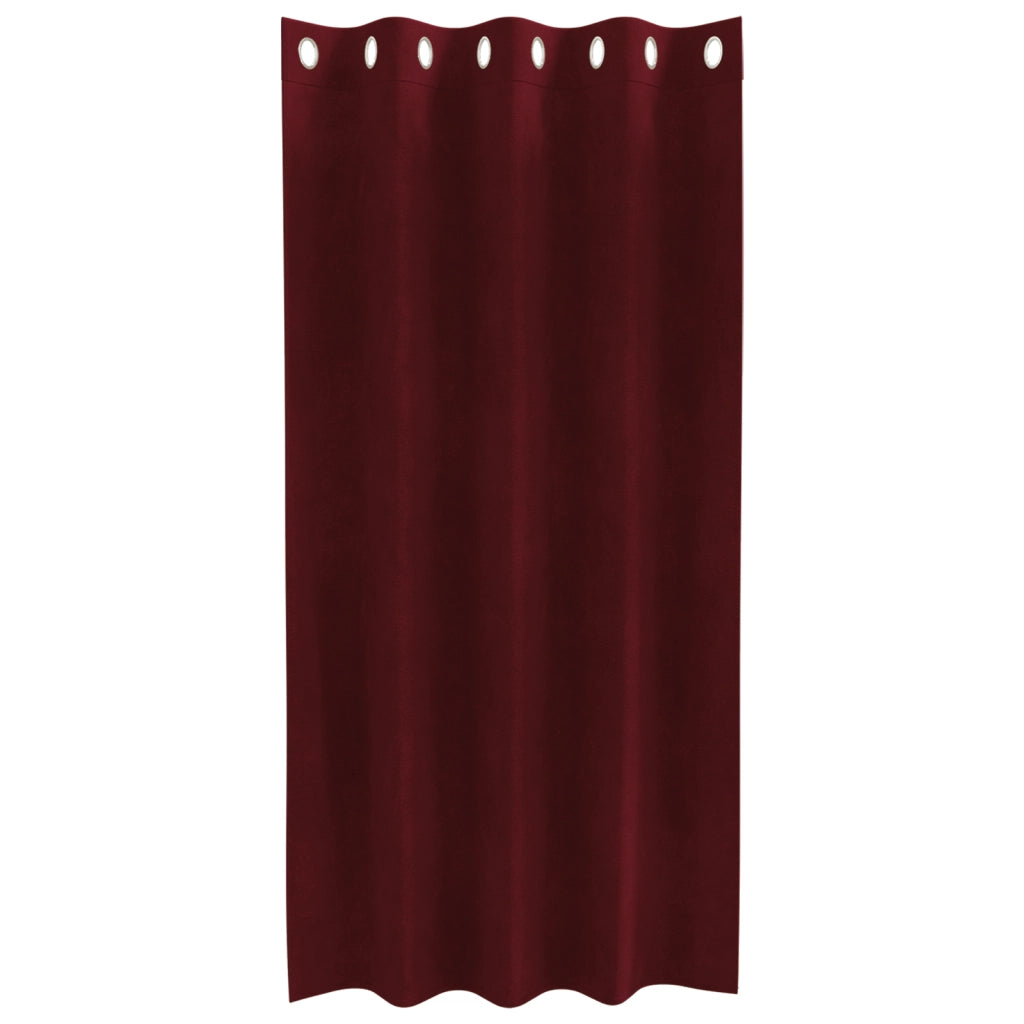 Tende oscuranti  con occhielli 2 pezzi Rosso vino in velluto