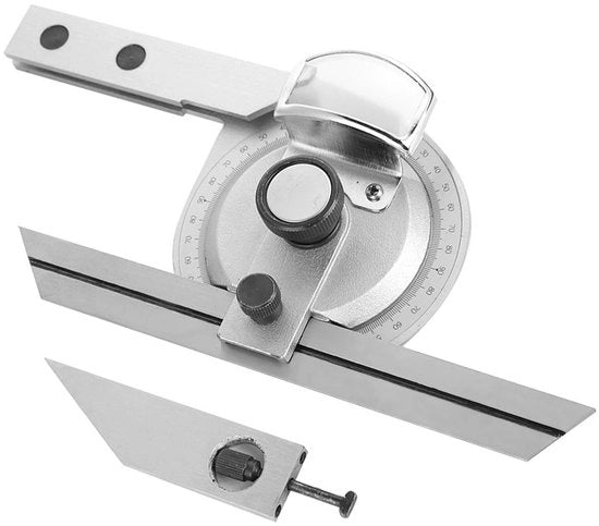 Tavolo di misura 360 gradi di alta qualità in acciaio inossidabile - inclinometro - goniometro - righello - teodolite - lente di ingrandimento - robusto e duraturo