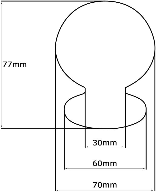 Pomolo fisso per porta SAGUATTI 669/70QB in nylon nero lucido