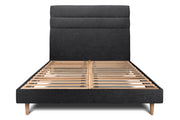 Letto 150x200 cm con testiera in linea - Tessuto Tela opaca