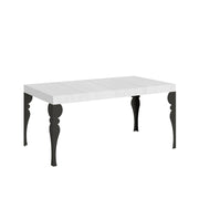 Tavolo allungabile 140/400x90 cm Paxon Premium bianco frassino gambe antracite