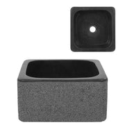 Lavandino 30x30x15 cm in Pietra di Fiume Nero cod mxl 54728