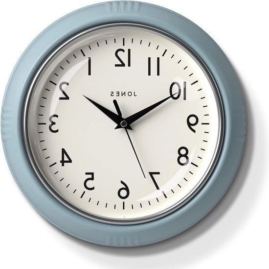 Cronometro da cucina | Orologio da tavolo | 25 cm | Blu chiaro | Numeri facili da leggere | Ideale per la cucina o l'ufficio