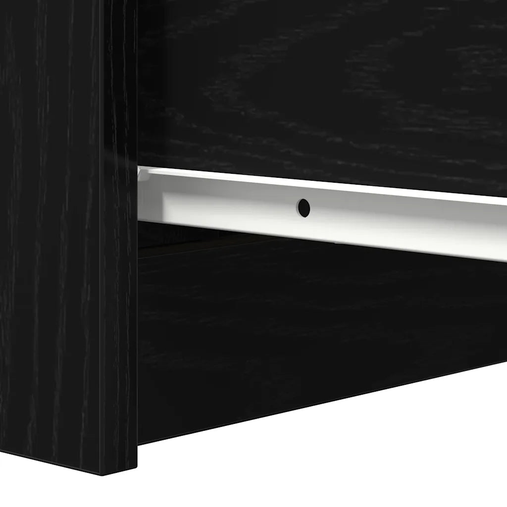 Credenza con Cassetti Rovere Nero 37,5x35x99 cm Truciolato 861761
