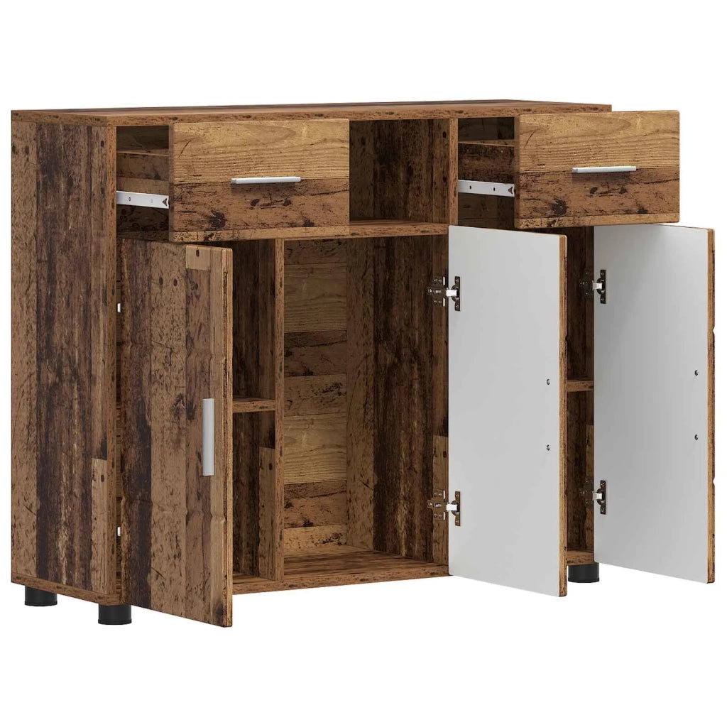 Armadio in Legno con cassetto Legno vecchio 88,5 x 30,5 x 73 cm