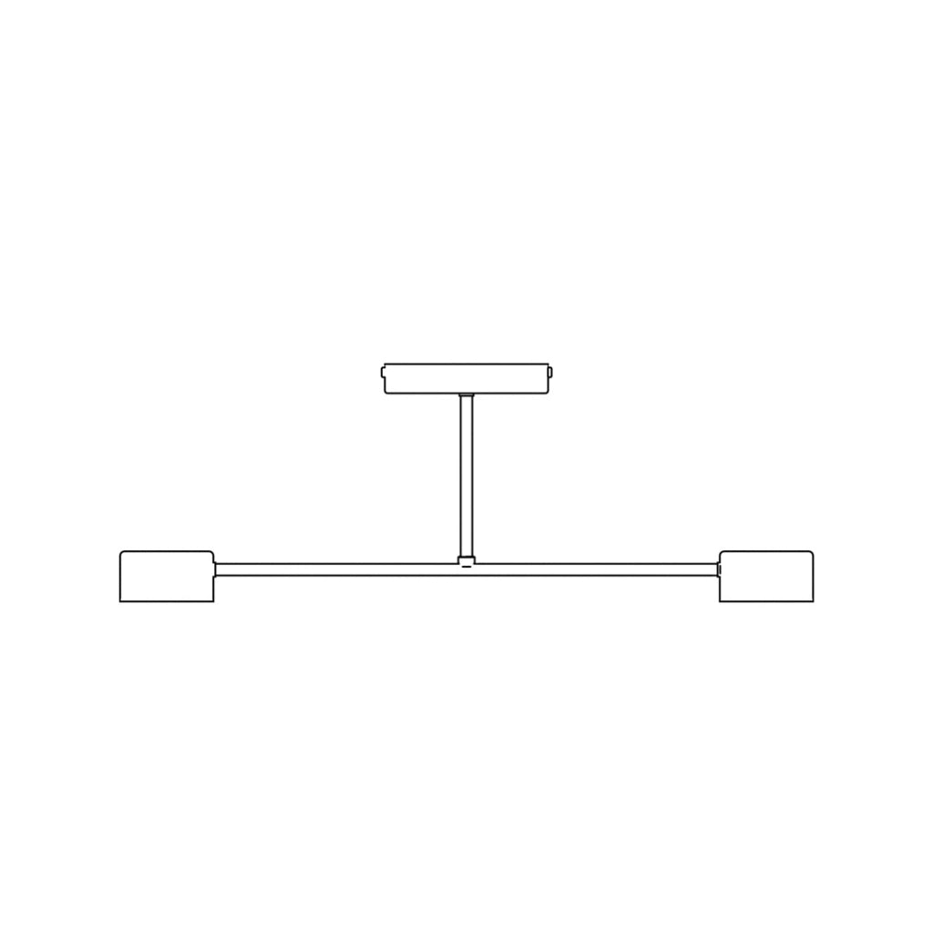 Plafoniera minimalista nera in metallo HALO 2xGX53 8W Emibig