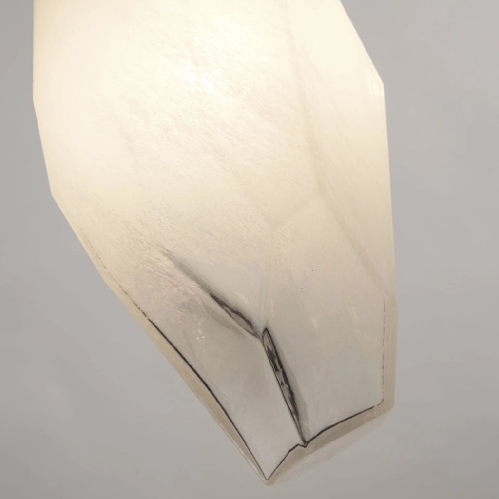 Rocky 5Lt Bar Pendant, metallo ottone satinato e vetro