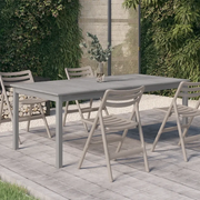 Tavolo da Giardino Grigio 200x100x75cm Legno Massello di Acacia 318745