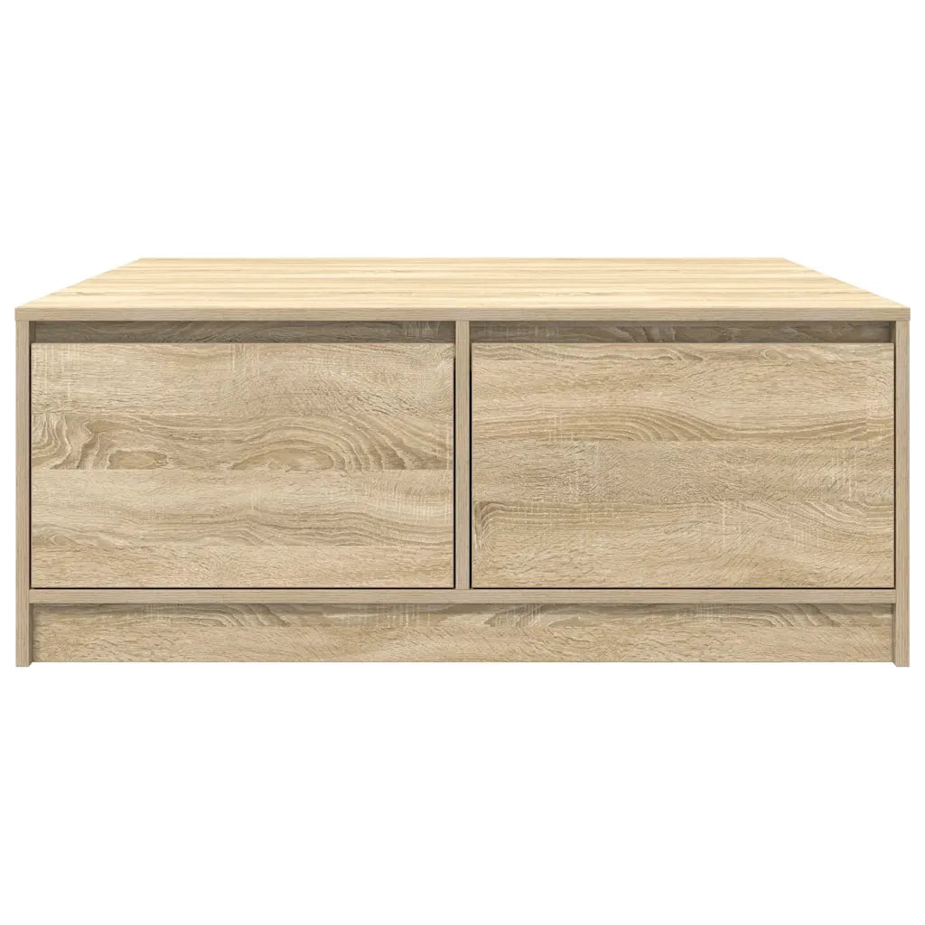 Tavolino da salotto | Tavolino da caff¨¨ | Tavolino da Soggiorno con Cassetti Rovere Sonoma 100x100x40 cm