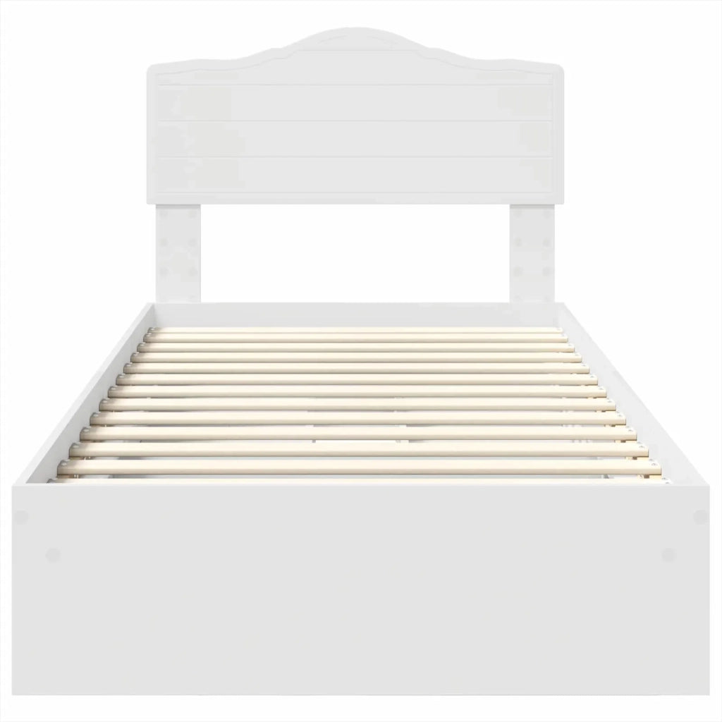 Letto con Contenitore Bianco 70 x 190 cm Legno multistrato
