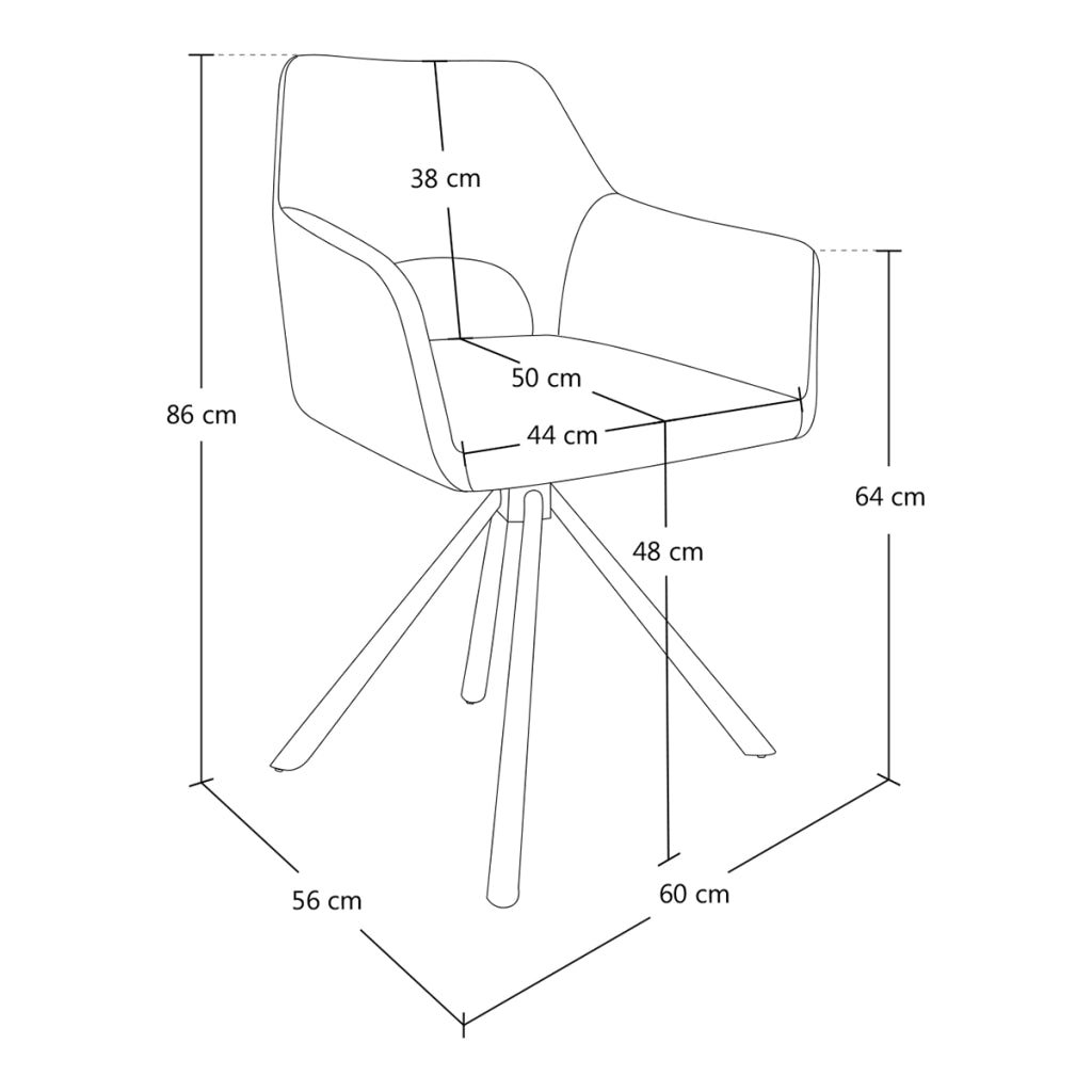 Sedia ufficio in tessuto, poltrona girevole ruggine – Alba