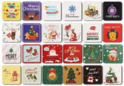 Set di Cartoline Natalizie 24 pezzi - Cartoline Mini con Buste - 7,6 x 7,6 cm - Diverse Colori - Cartoline in Carta - Ideali per le Feste