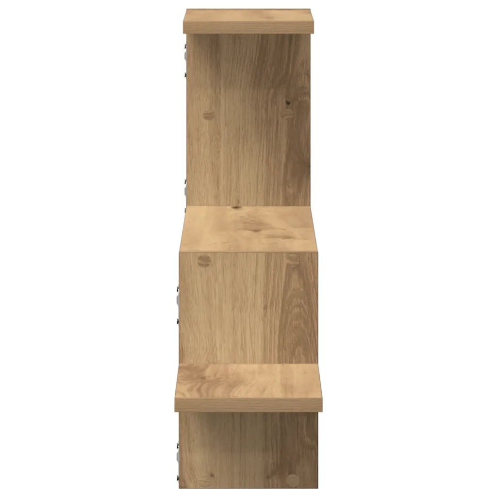 Scaffale a parete | Ripiano a parete | Mensola a parete Rovere Artigianale 104x15x49 cm in Truciolato