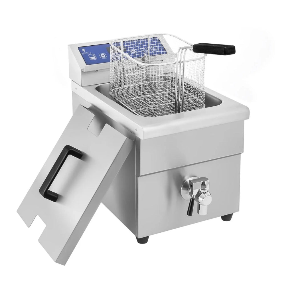 Friggitrice professionale per ciambelle ristorante 36 litri 380V 2 cestelli 14_0001771