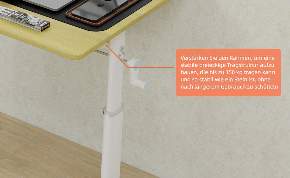 Scrivania regolabile in altezza 80x60 cm legno e metallo per smart working