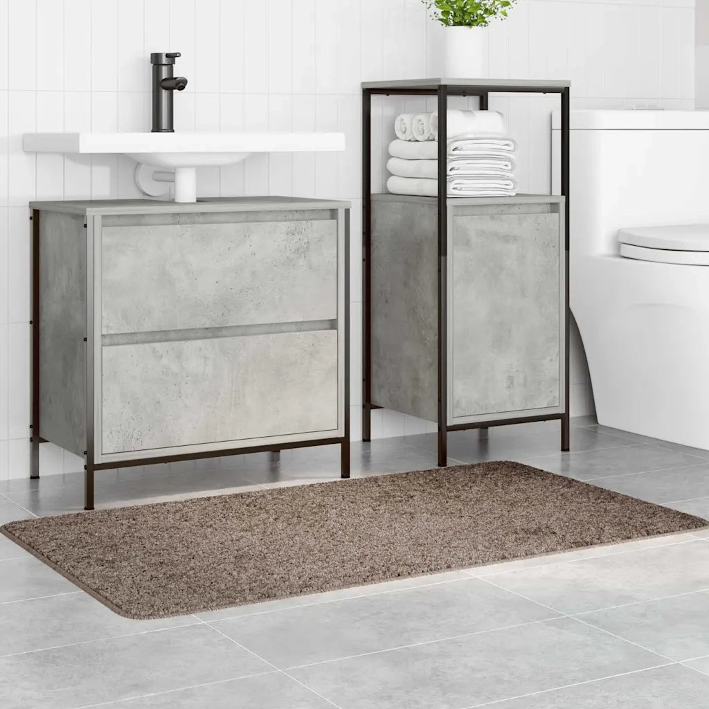 Tappetino da bagno antiscivolo Marrone 70 x 120 cm PP 4019847