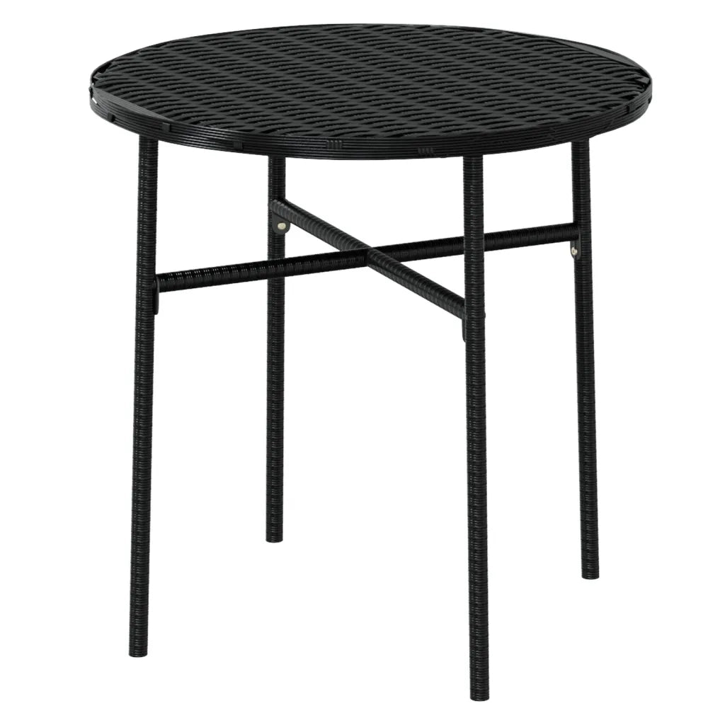 Set Mobili da Pranzo per Giardino 3 pz Polyrattan Nero cod mxl 38714