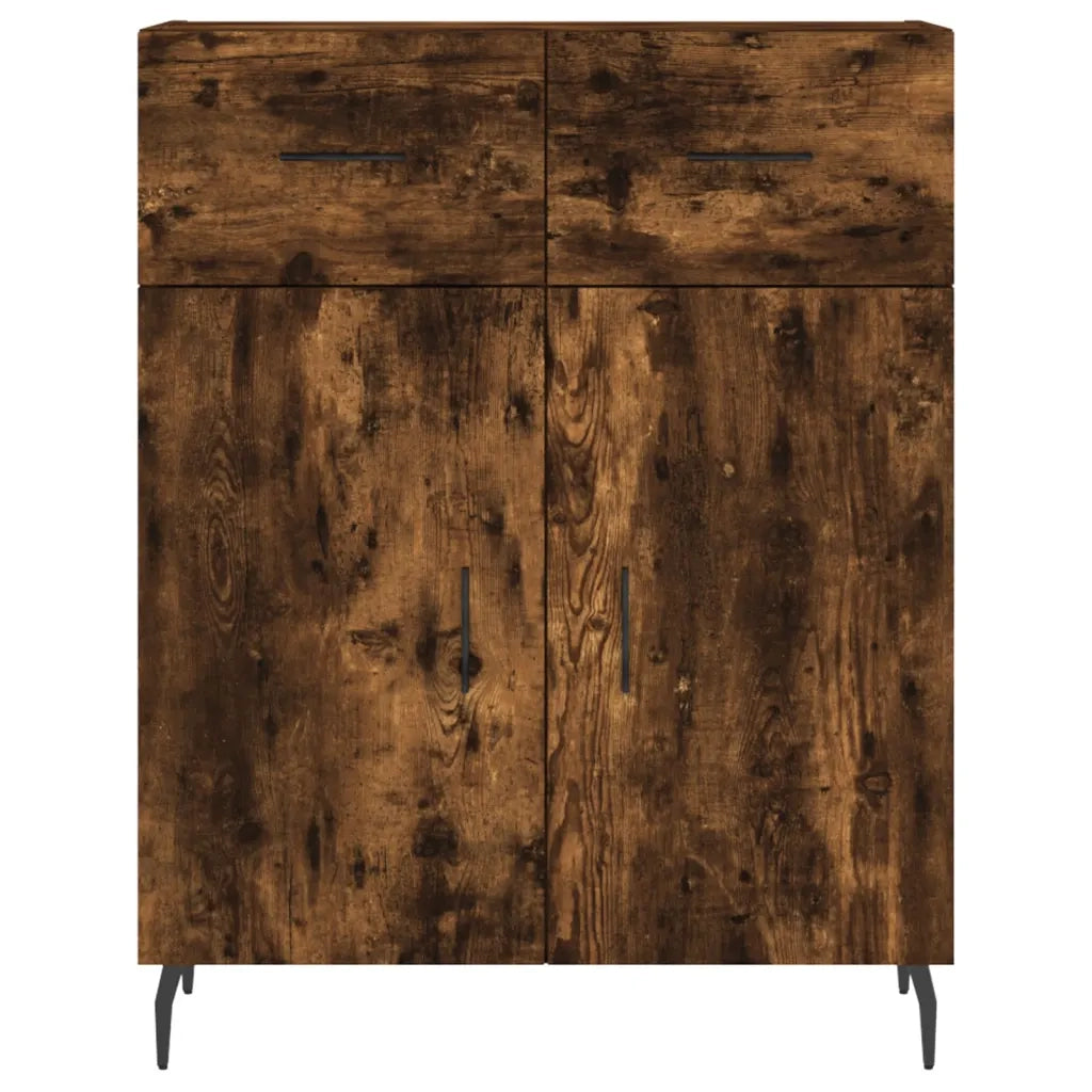 vidaXL Credenza Rovere Fumo  69,5x34x180 cm in Legno Multistrato