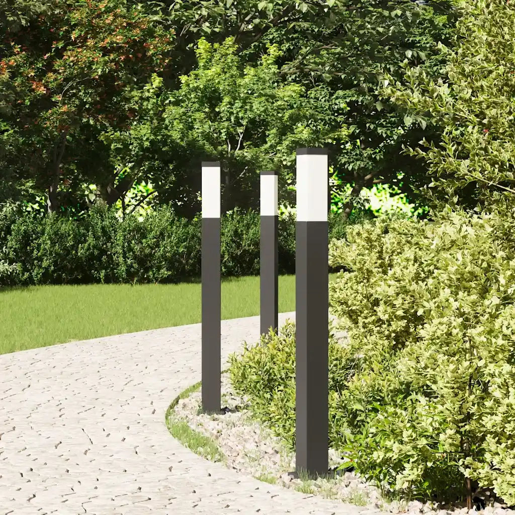 Lampioni a palo 3 pz 80 cm Nero IP44 4006074