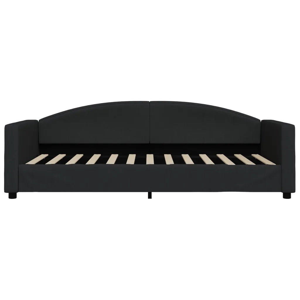 Divano Letto con Letto Estraibile-Sofa Letto-Daybed Nero 90x200 cm in Tessuto 467944
