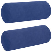 Cuscini a rullo 2 pz | Cuscini per sedie Blu Polizia ? 15 x 40 cm Tessuto in Cords