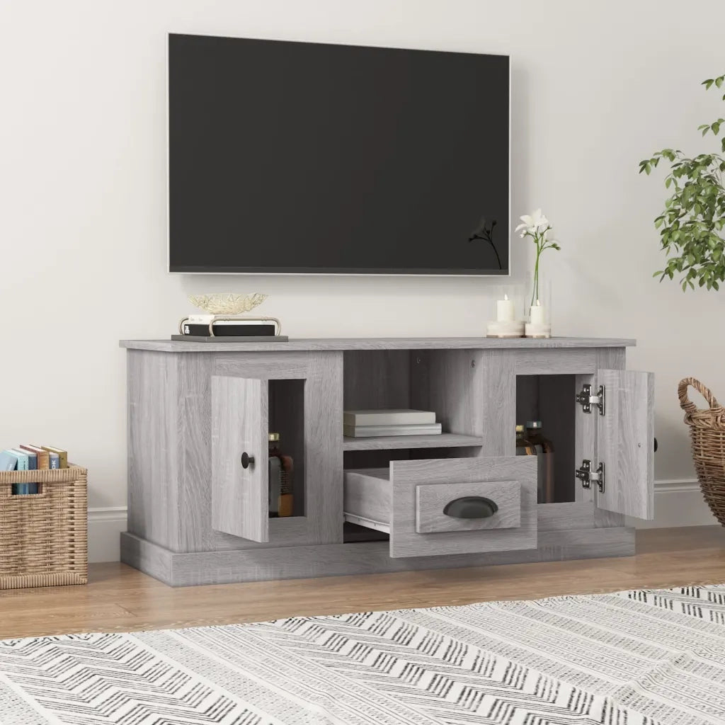 Mobile TV Grigio Sonoma 100x35,5x45 cm in Legno Multistrato 816462