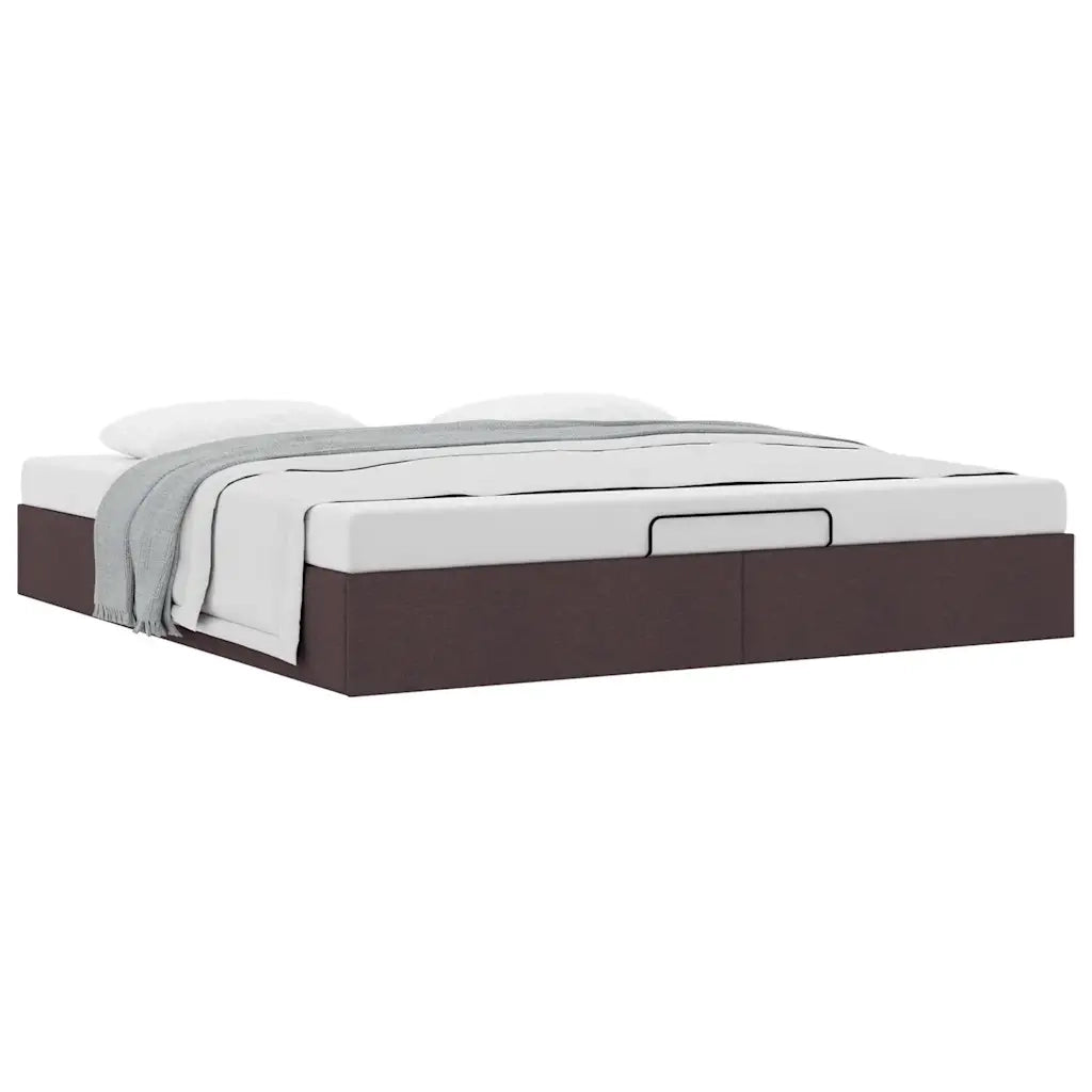 Struttura Letto Pouf senza Materasso-Giroletto 200x200 cm in Tessuto