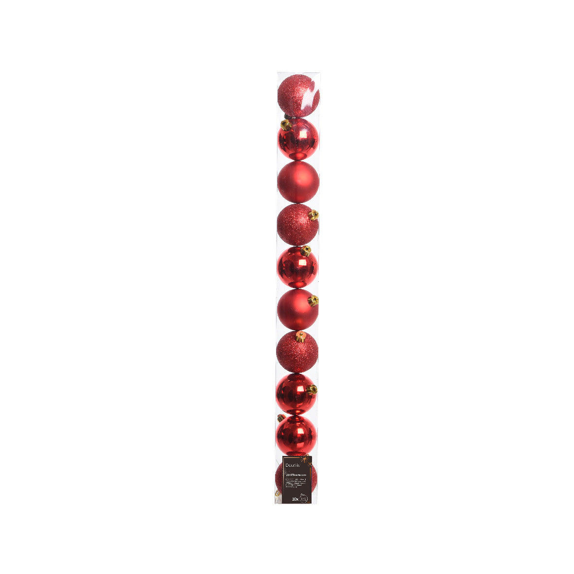TUBO 10 PALLINE ROSSO 6CM