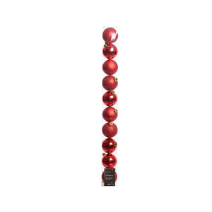 TUBO 10 PALLINE ROSSO 6CM
