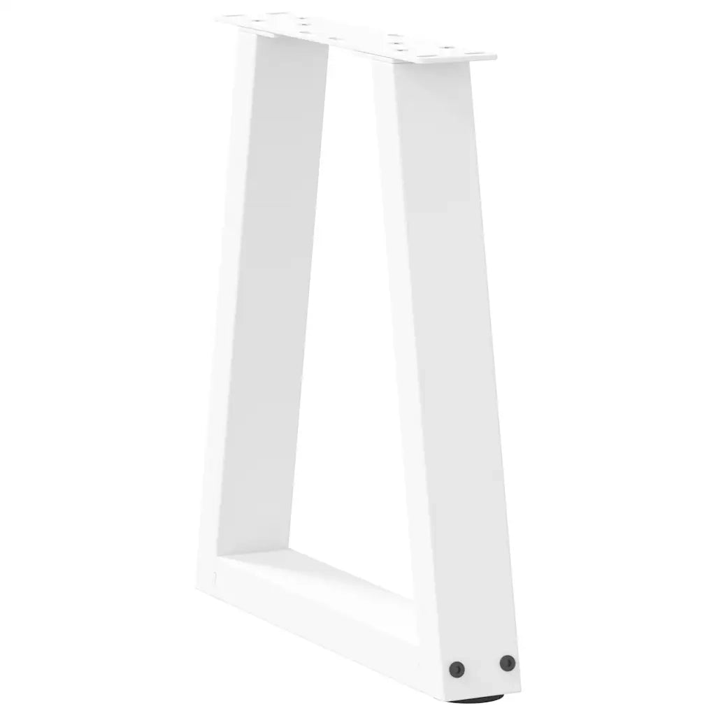 Gambe per Tavolino da Caffè a Forma di V 2 pz Bianche 28x(42-43,3) cm Acciaio 4012541