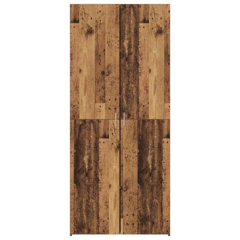 Credenza 2 pz-Set di 2 Buffet-Armadio da cucina Legno vecchio 80 x 42 x 185 cm
