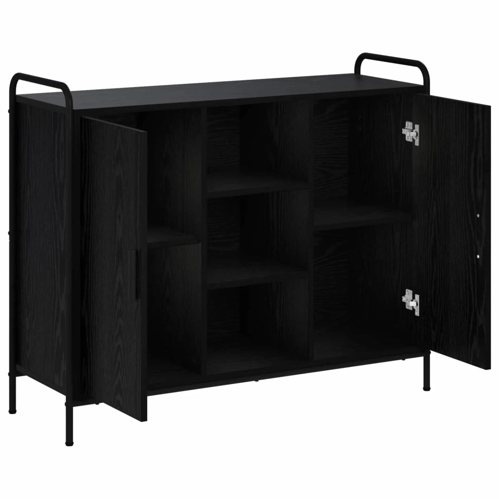 Credenza Rovere Nero 97 x 33 x 81 cm Legno ingegnerizzato 8013848